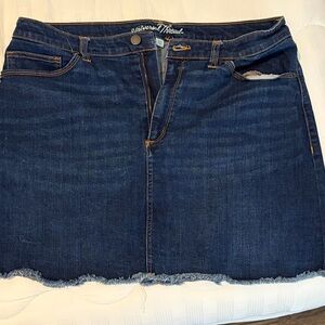 Universal Thread Dark Blue Denim Mini Skirt
